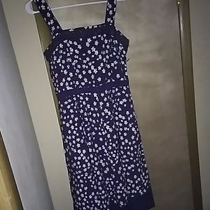 Ladies blue and white flower dress